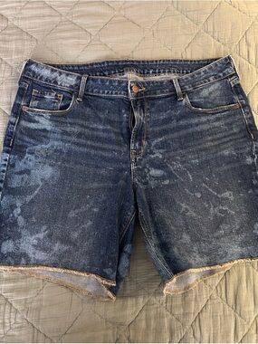 Old Navy Distressed Dark Blue Denim Shorts